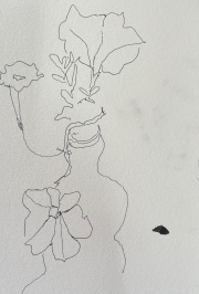 line-drawing-of-petunia